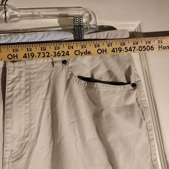 Peter Millar pants mens 38x32 beige golf flat front straight leg chino - Picture 4 of 9